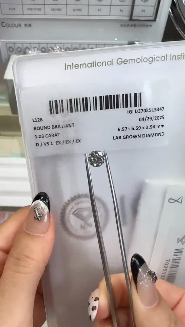 裸石实验室培育钻石@ 1.03ct 先鉴赏，再定制！