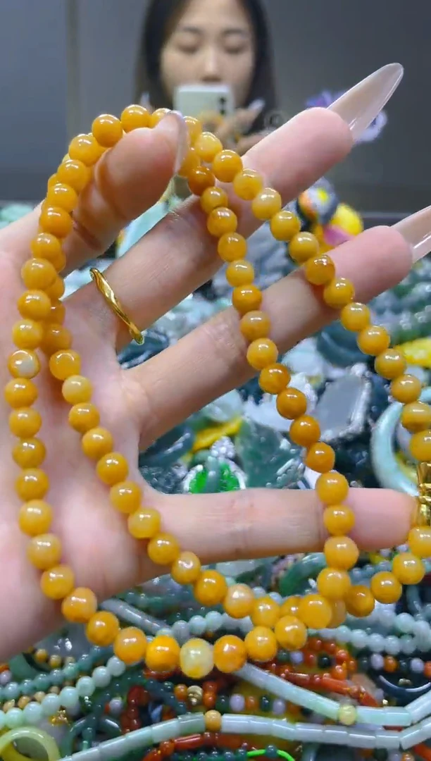 翡翠未镶嵌颈饰6MM/X/翡翠A货，一件也是A批发价