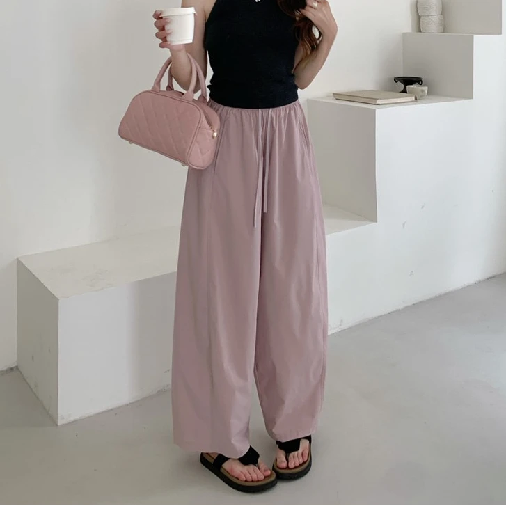 【长裤系列】中线垂感垮垮裤 小个子宽松显瘦 百搭遮肉休闲阔腿裤