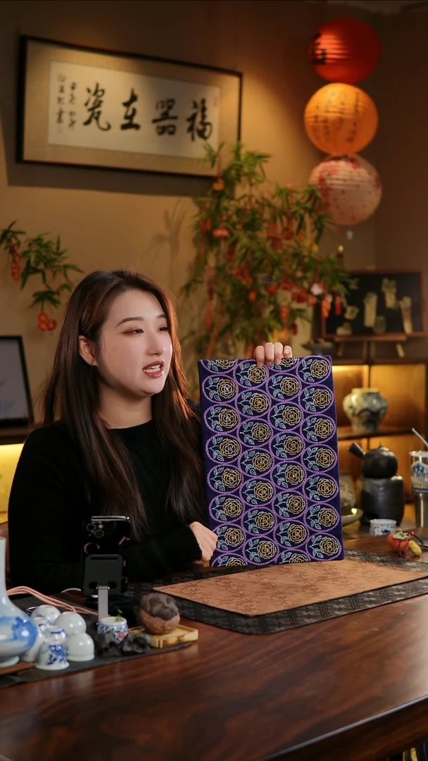 【闪购商品】织绣玫瑰花长大号茶席