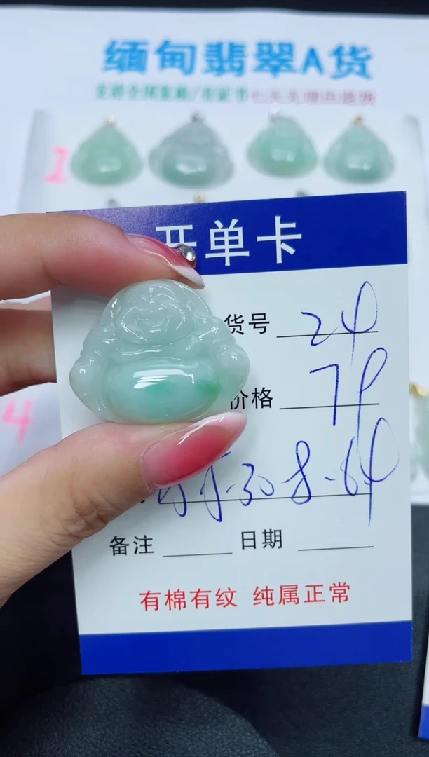 翡翠未镶嵌吊坠(赠链)24