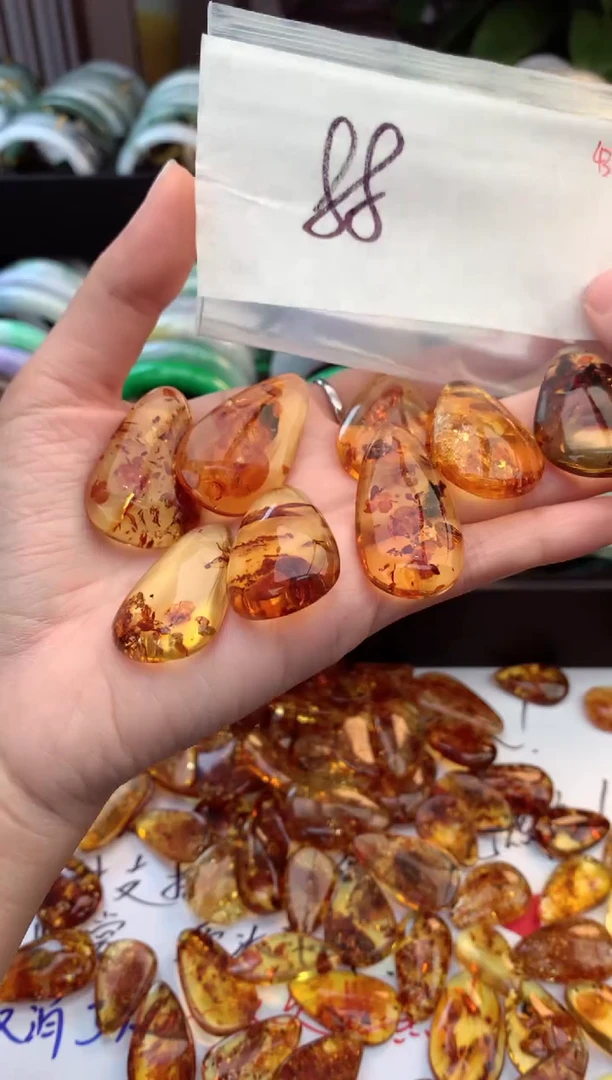 琥珀颈饰未镶嵌琥珀+多样性拍1发1