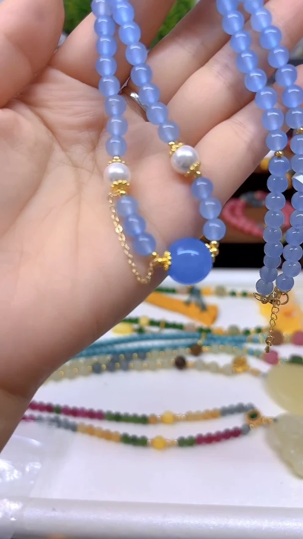 海蓝宝石颈饰未镶嵌X684