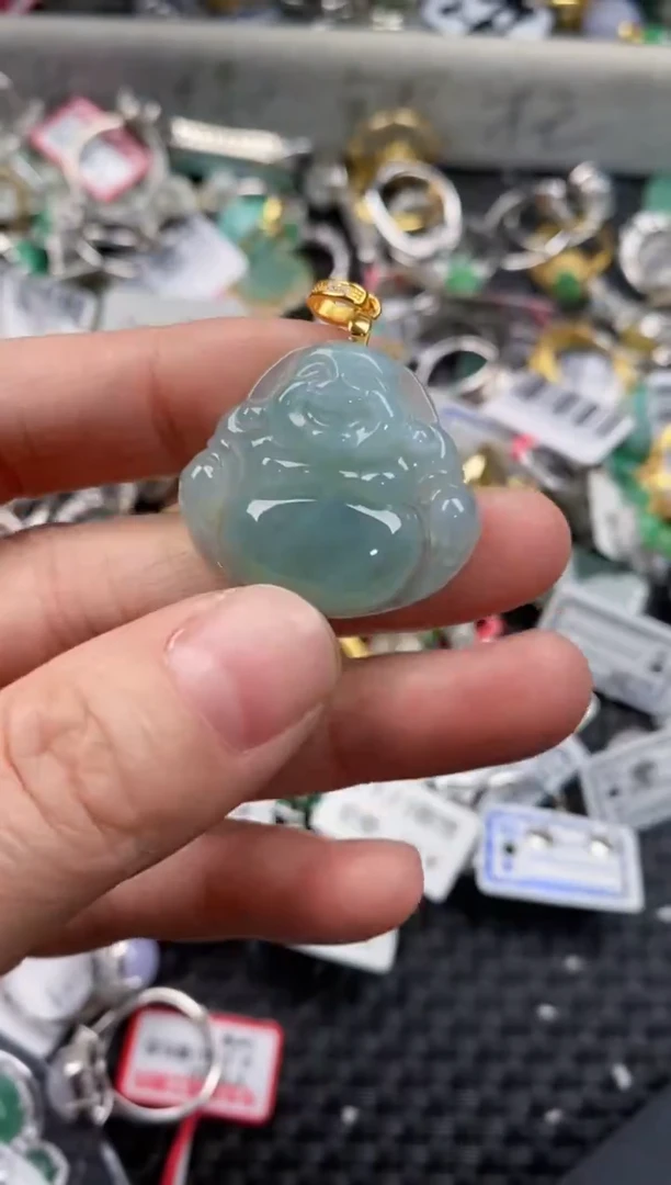 银S925镶嵌戒指翡翠10                  5