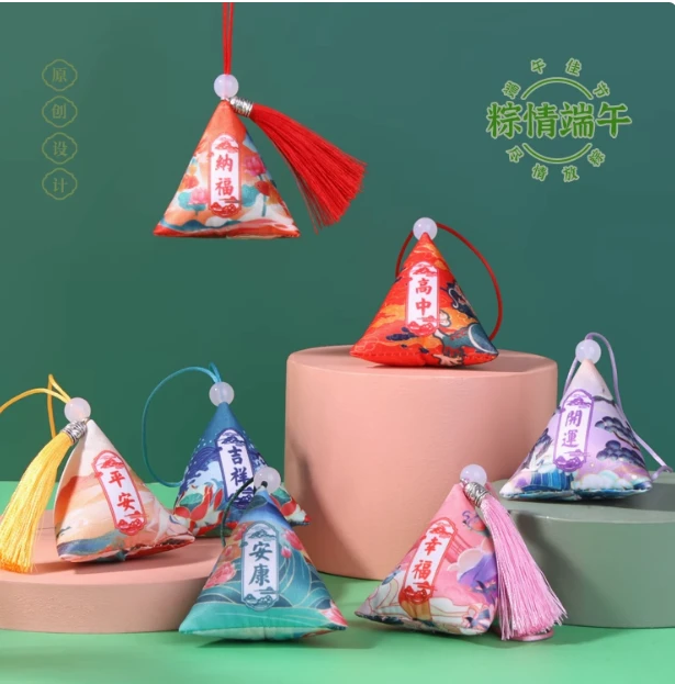 工厂直发端午节粽子挂件五彩绳