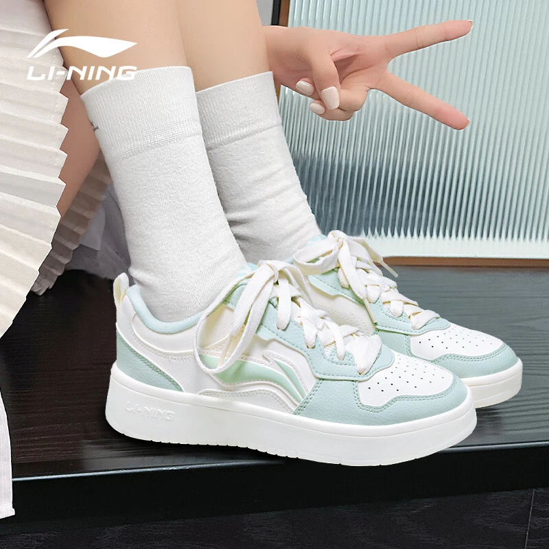 李宁初云板鞋女款鞋子2025夏ins风时尚潮流女板鞋低帮百搭休闲鞋