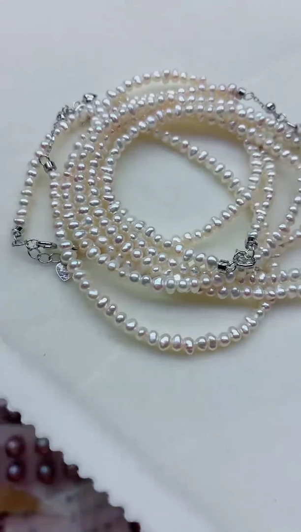 淡水珍珠手链银S925镶嵌多样性发其一，非无暇