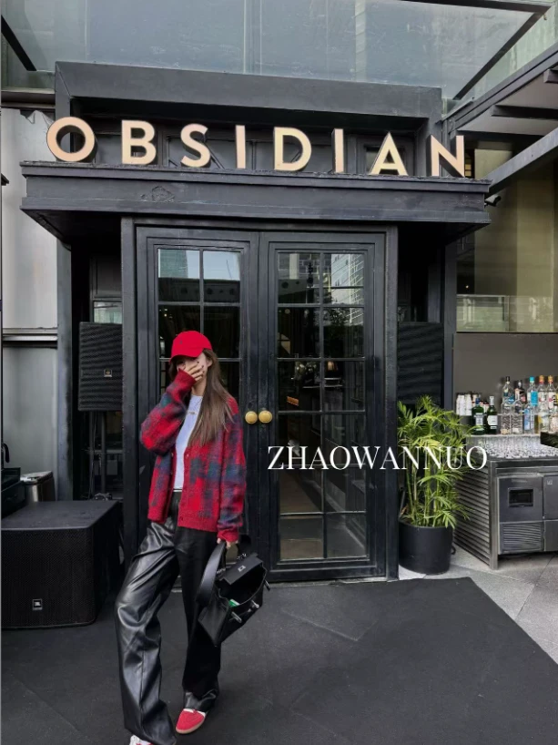 ZHAO WANNUO 丨 A*N高腰织带哑光蛋白皮阔腿黑色皮裤NC0102