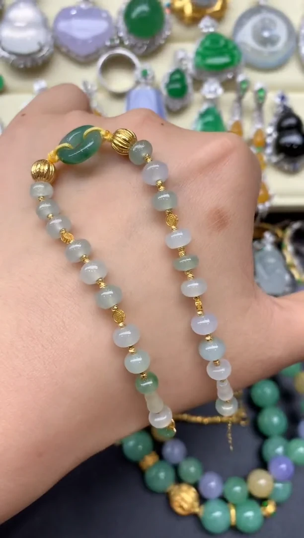 18K金镶嵌手链翡翠186-中国好珍宝