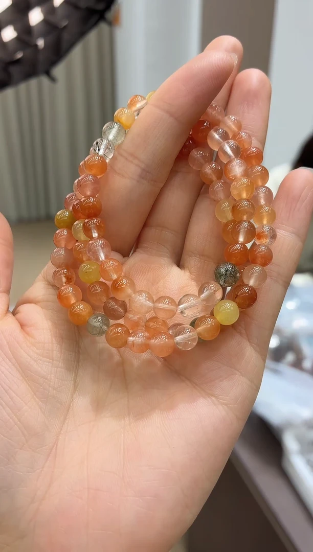 未镶嵌手链水晶MJJZBXL4134彩兔毛手串多圈6+多样性发一