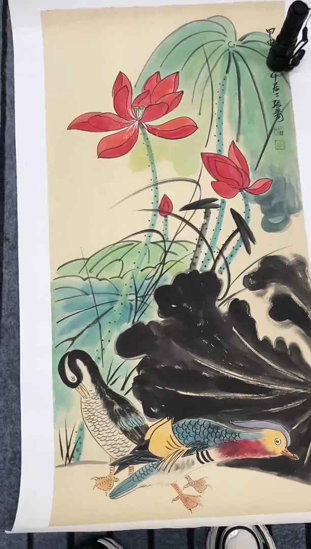 精品国画三尺花鸟