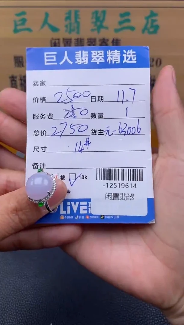 颈饰18K金镶嵌翡翠多人-12519614