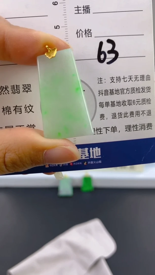【闪购商品】翡翠颈饰18K金镶嵌天然A货翡翠