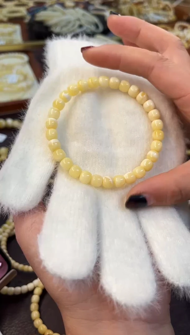 裸石琥珀未镶嵌蜜蜡手串7