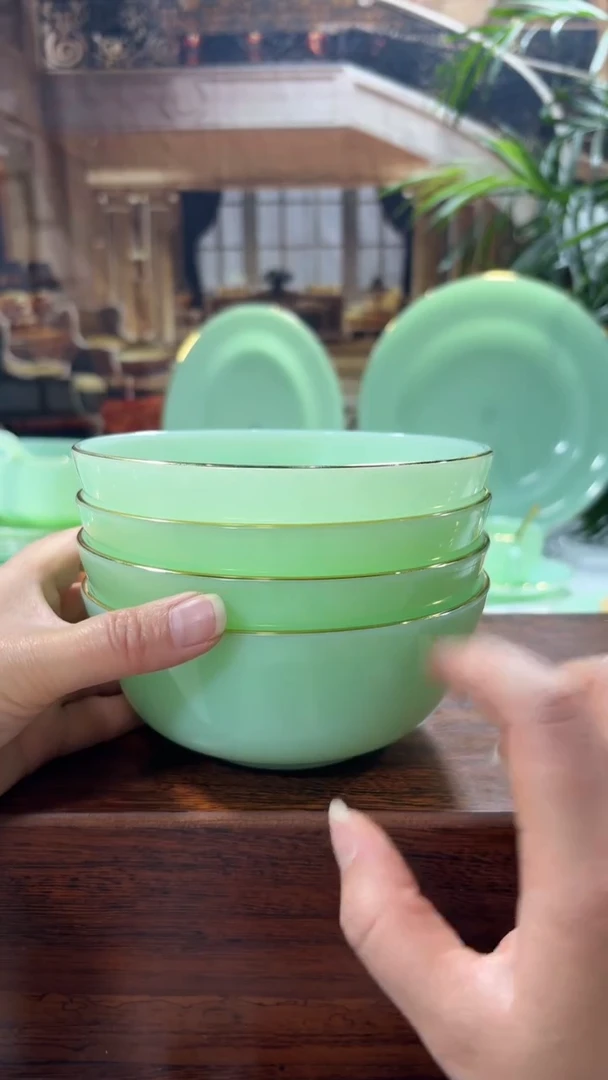 【闪购商品】....5.5英寸玉瓷碗4个口径13.8厘米