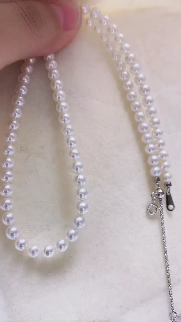 【闪购商品】淡水珍珠项链银S925镶嵌淡水baby珍珠项链SY6930