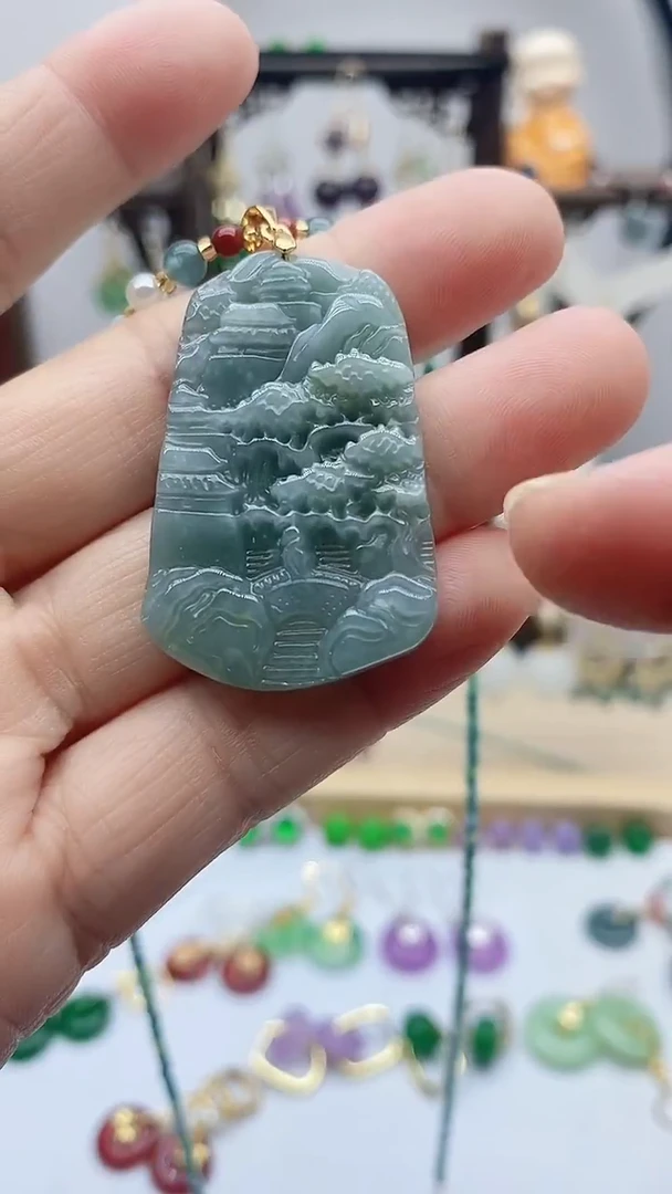 颈饰14K金镶嵌翡翠翡翠510