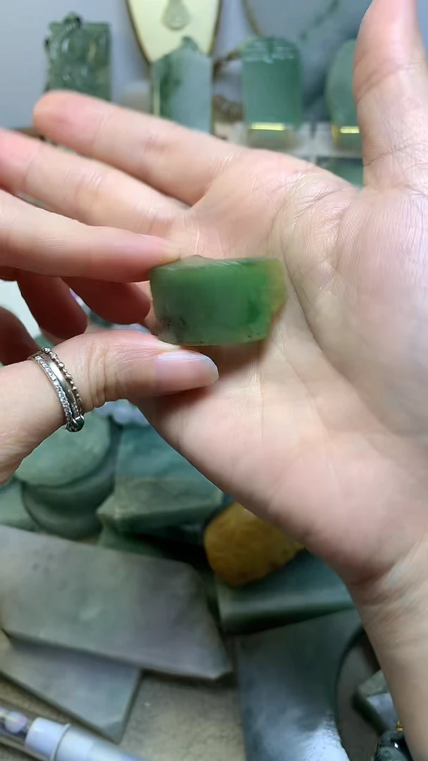 翡翠挂件未镶嵌张**๛缅甸A货翡翠，没有运费险