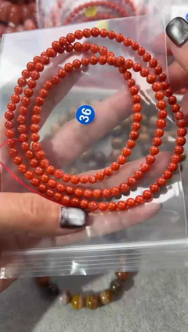 未镶嵌手串南红玛瑙4+