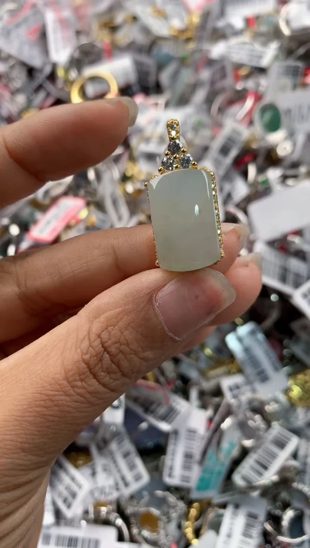 银S925镶嵌戒指翡翠888---4