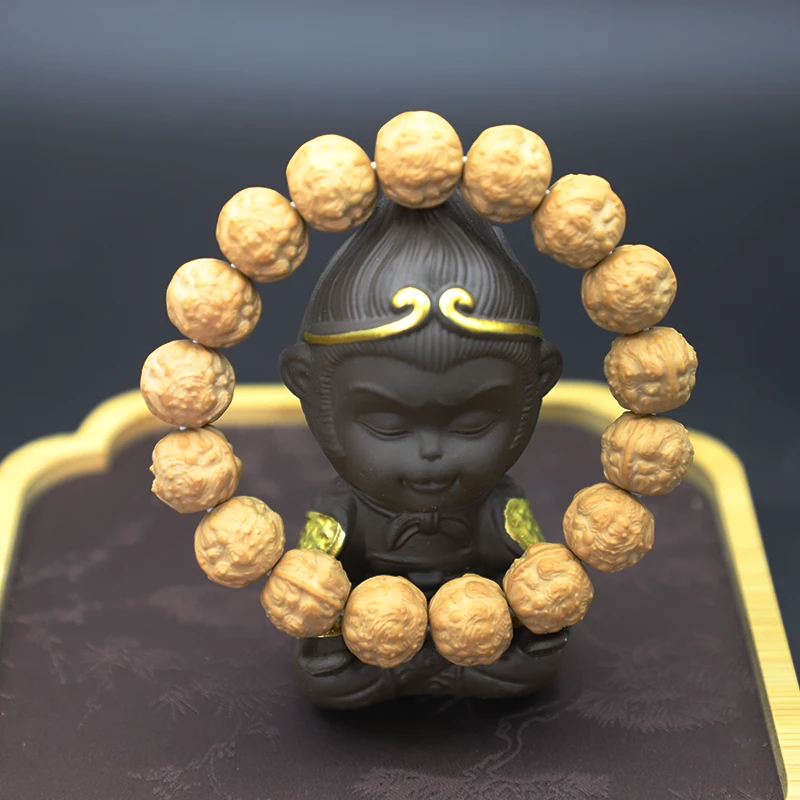 【蟾王】猴头核桃雕刻蟾王手串聚宝盆猴头核桃精工大蟾王盘玩把件