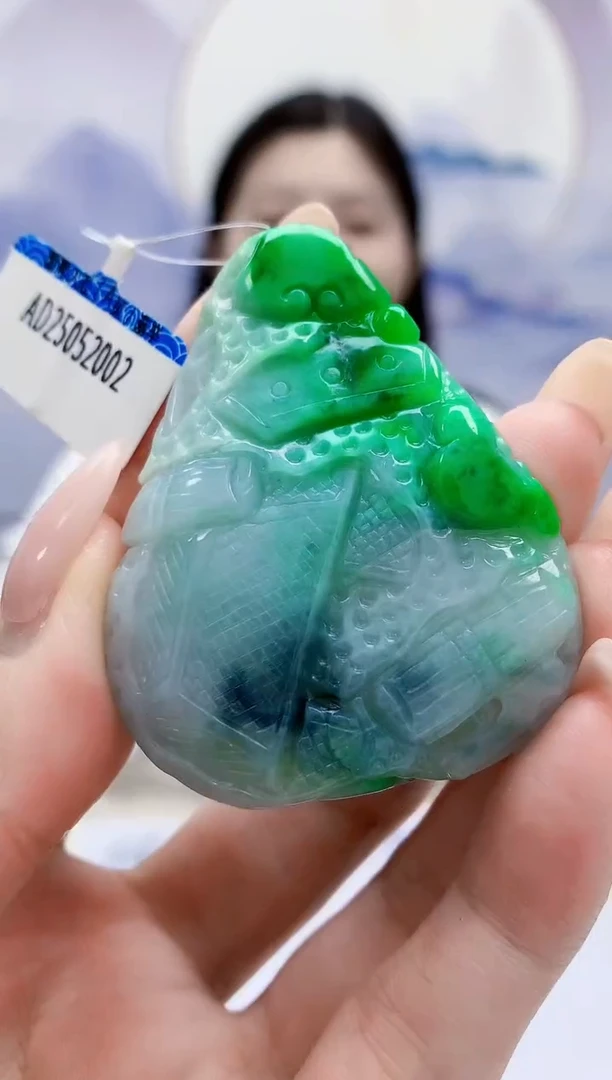 定制翡翠未镶嵌0405MM-毛货挂件12