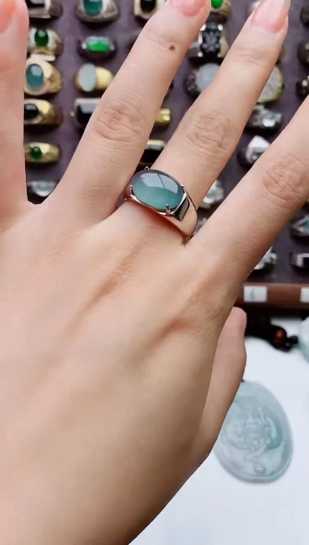 未镶嵌戒指翡翠天然翡翠男戒