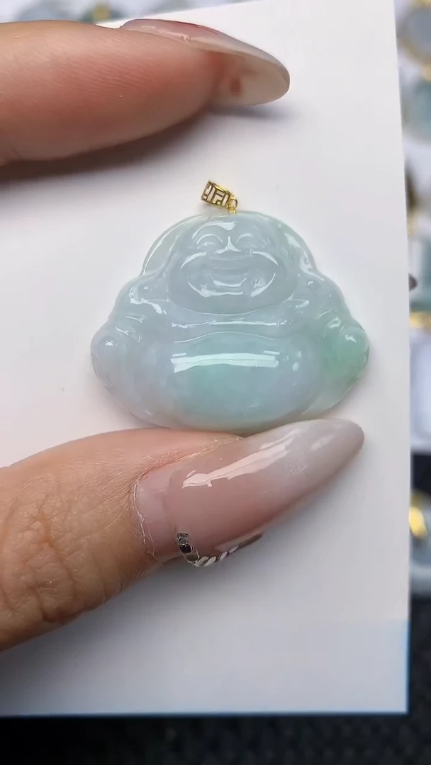 【闪购商品】翡翠颈饰18K金镶嵌天然翡翠A货