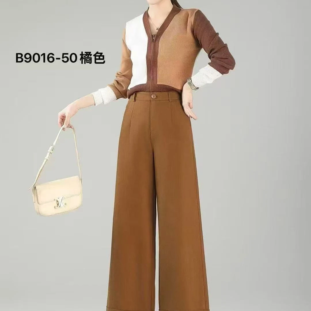 2025九分窄版高腰莱赛尔直筒裤