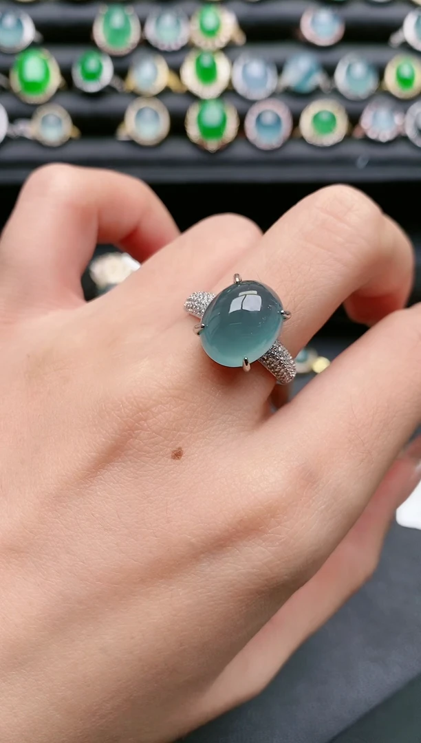 【闪购商品】翡翠戒指银S925镶嵌1111111