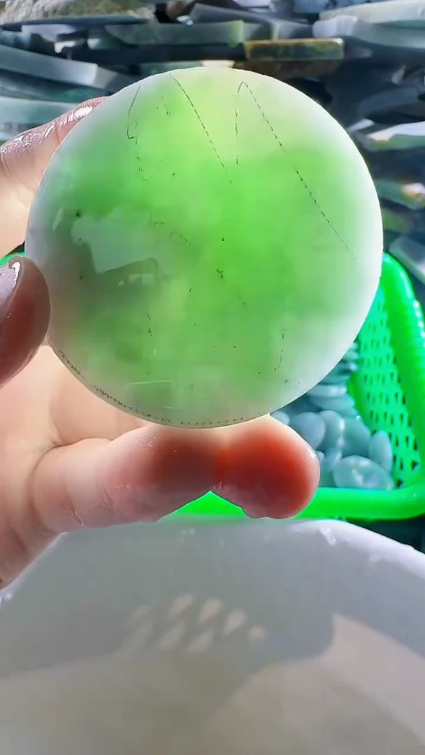 翡翠裸石缅甸翡翠A货文1026