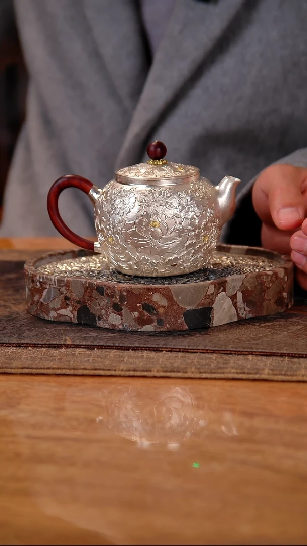 小*盛唐工坊 足银999 手工泡茶壶