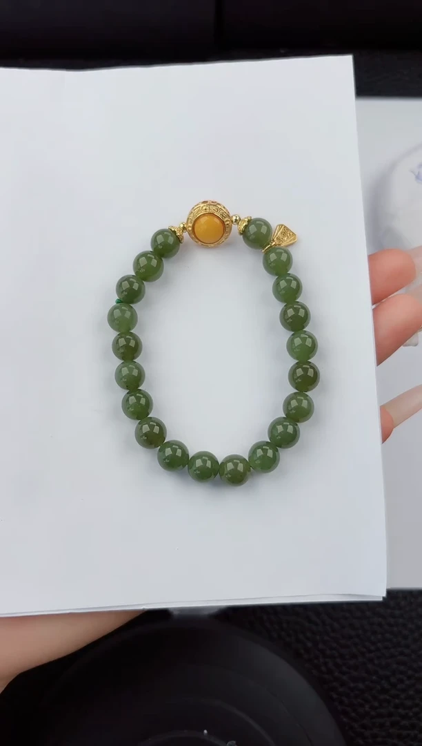 手串未镶嵌和田玉5555嗨购微色差T