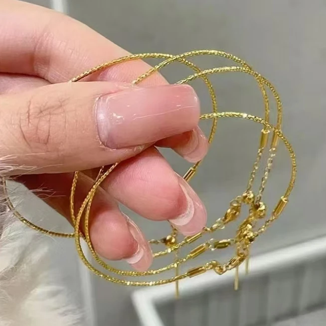 合金手链 经典百搭万能合金手镯心DIY(赠定位珠)