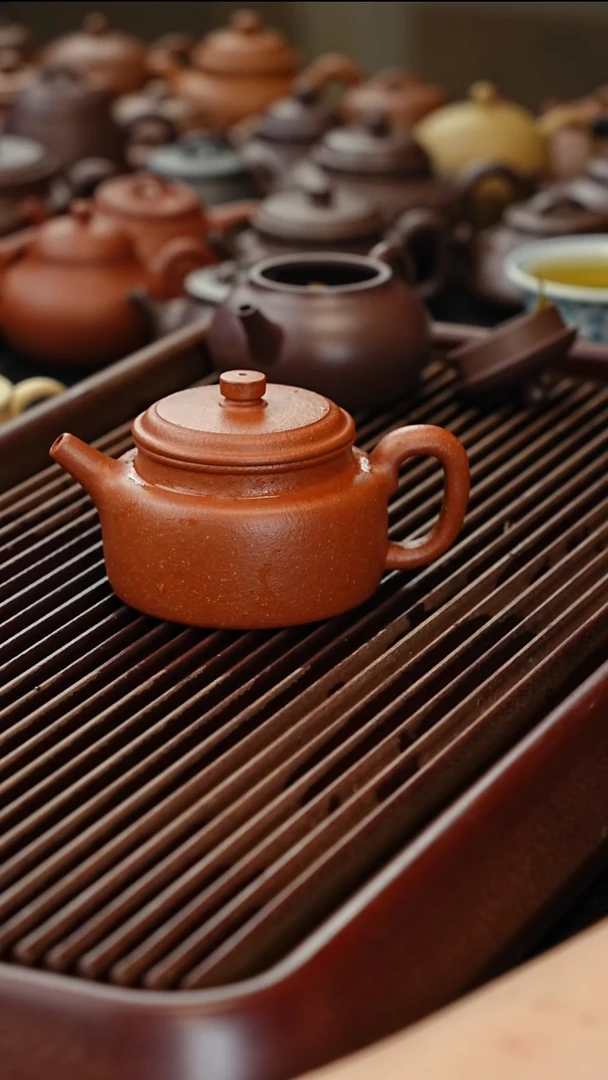 茶壶紫砂手磨降坡壶浮力