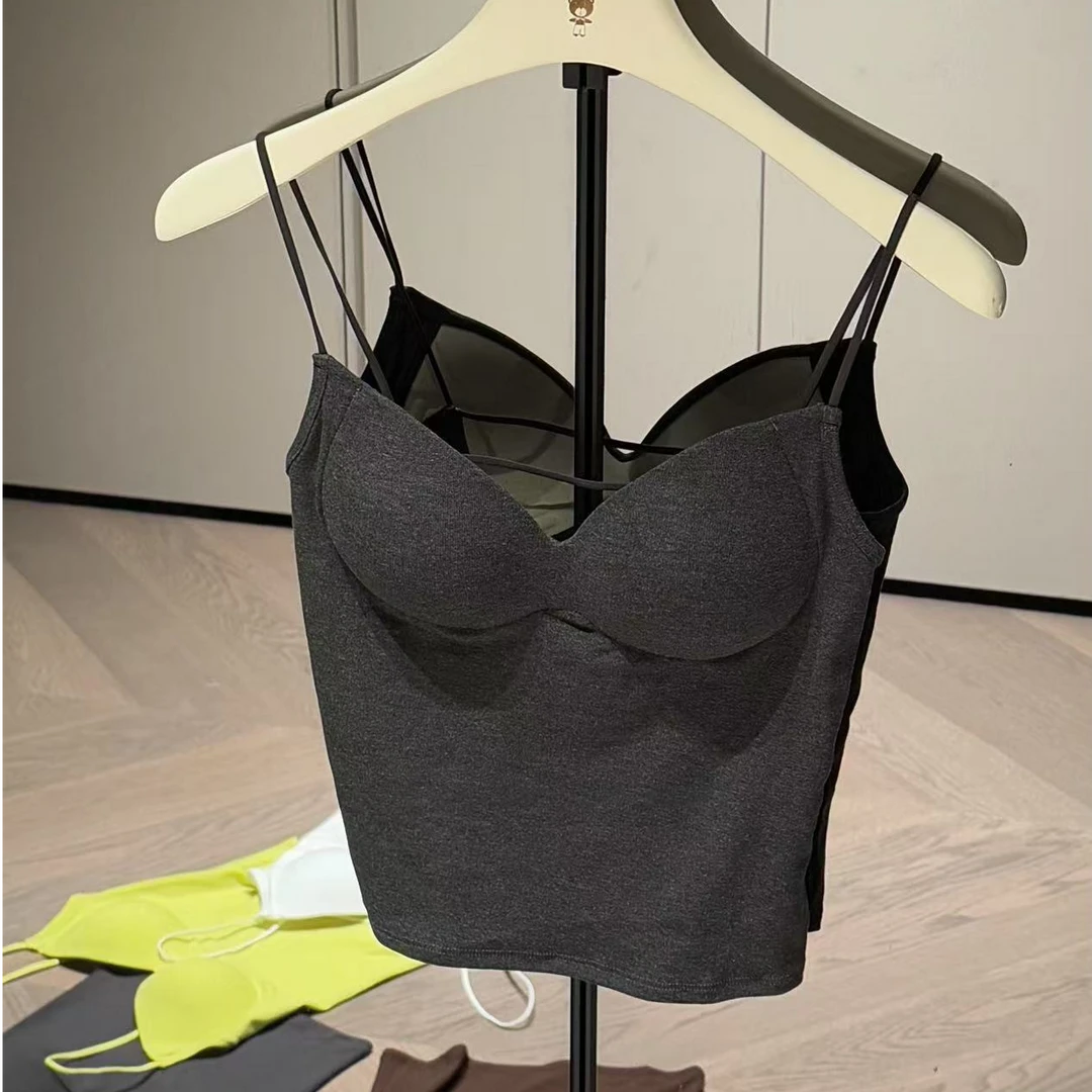 【MIXD杨小姐定制】2025新款性感纯欲风胸垫一体吊带背心美背