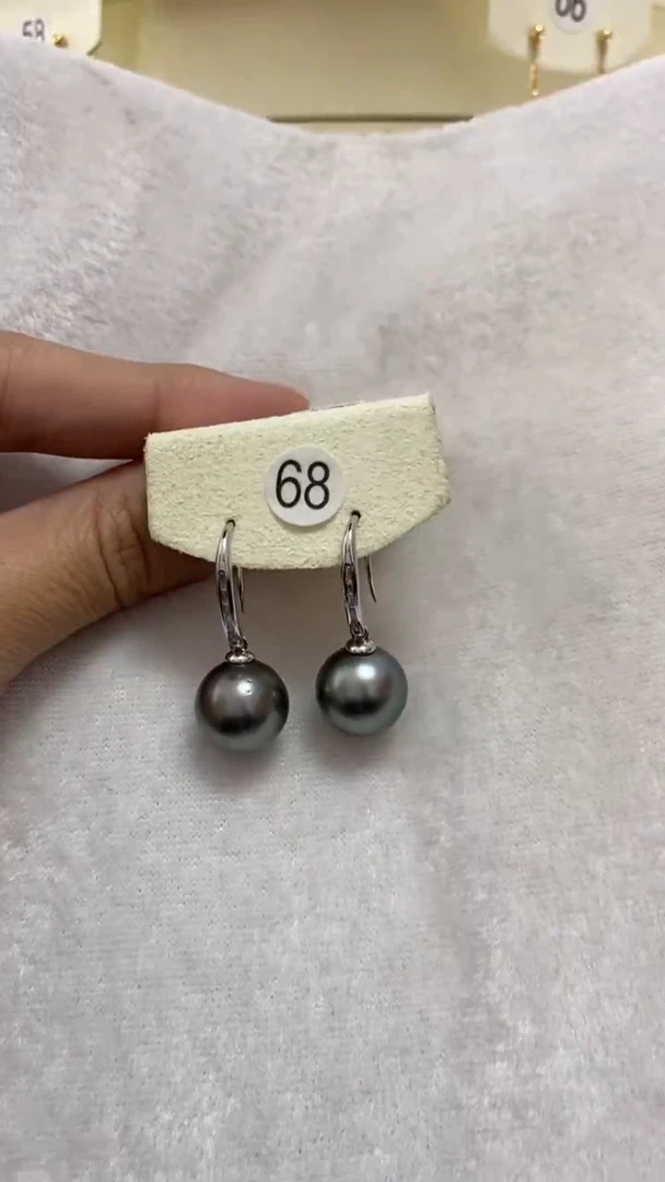 【闪购商品】海水珍珠耳饰银S925镶嵌12-13mm