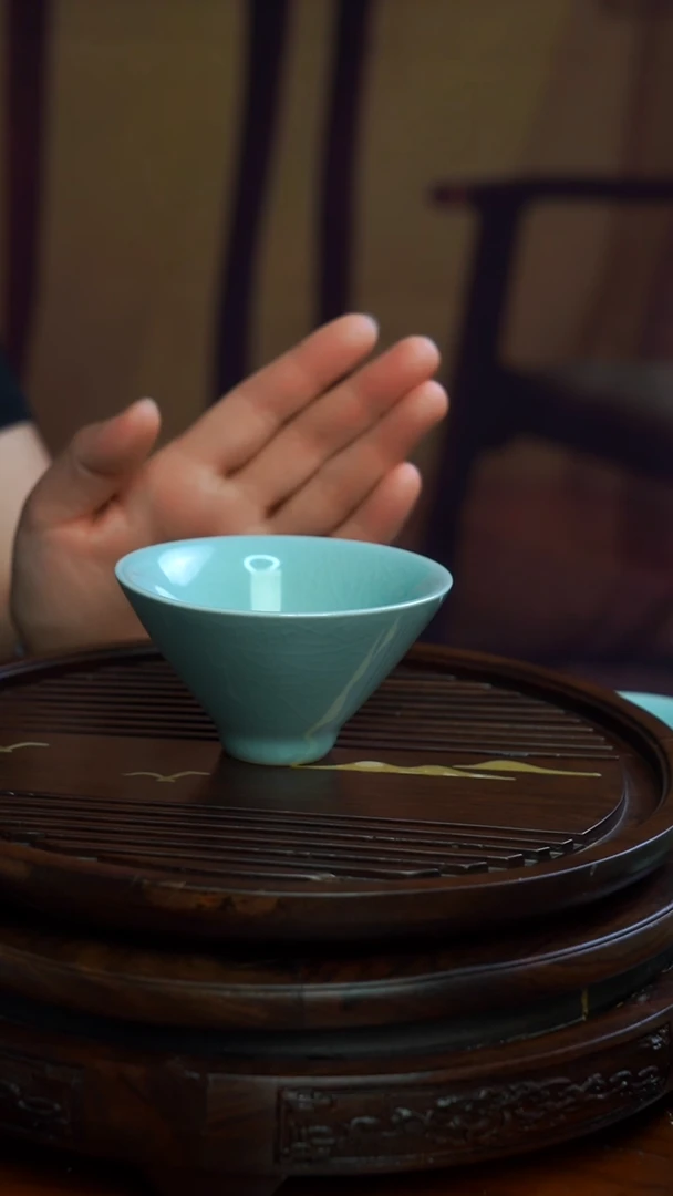 杯子原矿原釉斗笠杯