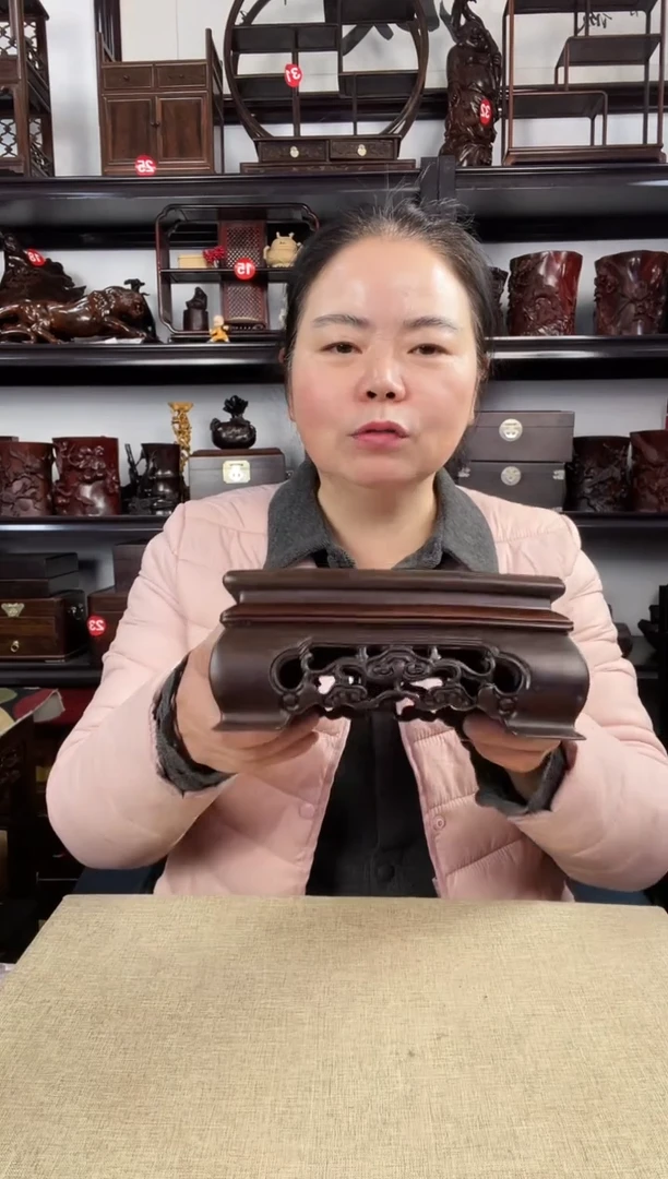 木灵芝正方老李红木工艺品