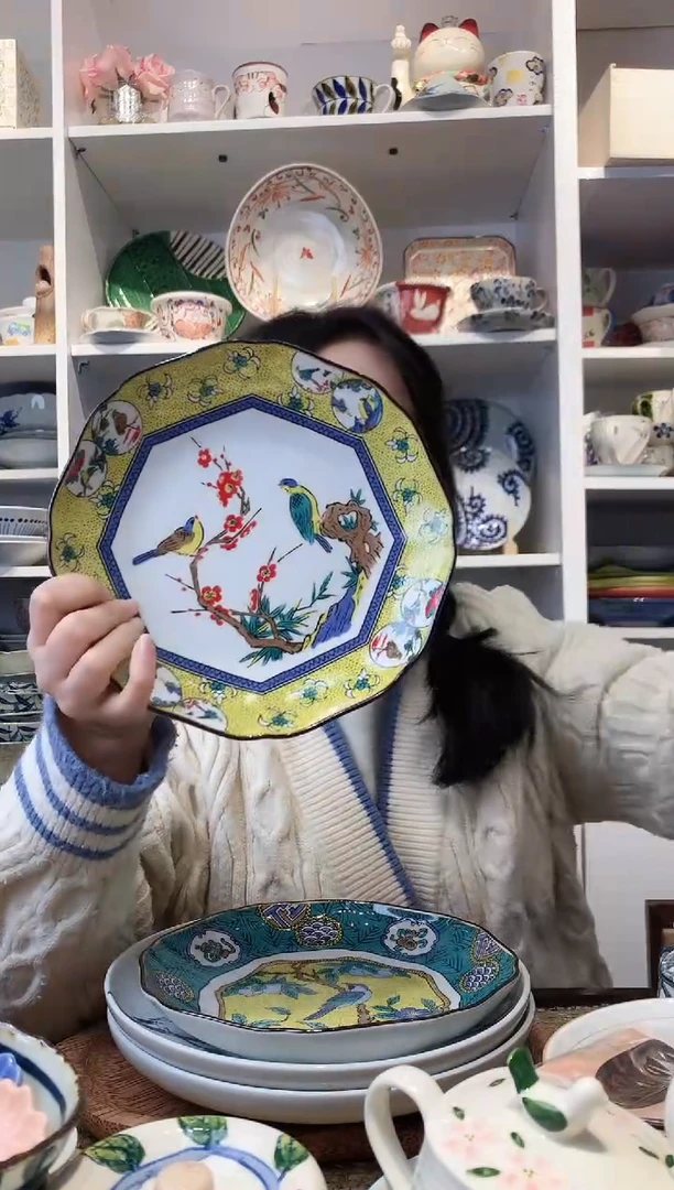 陶瓷【微瑕】九谷大深盘20cm