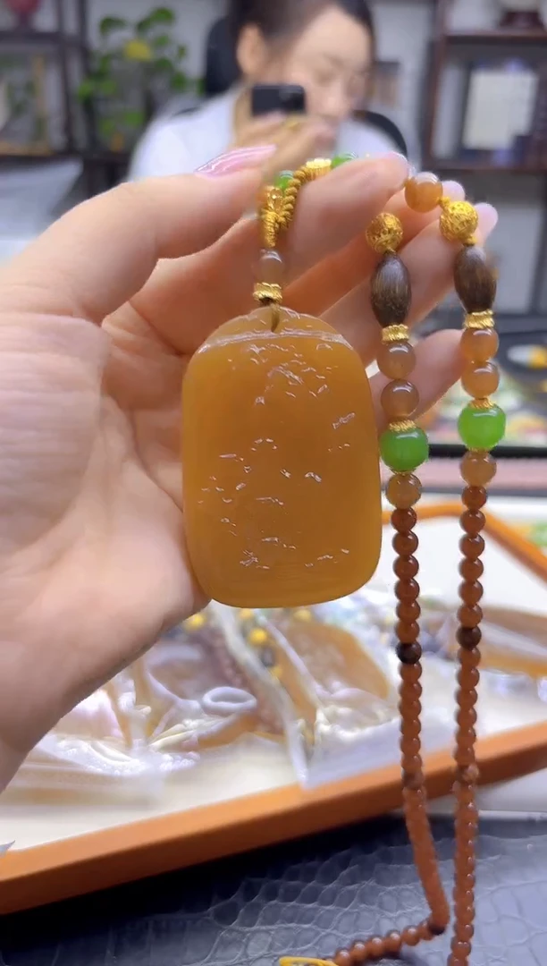 颈饰未镶嵌和田玉（糖玉）DIY款M861