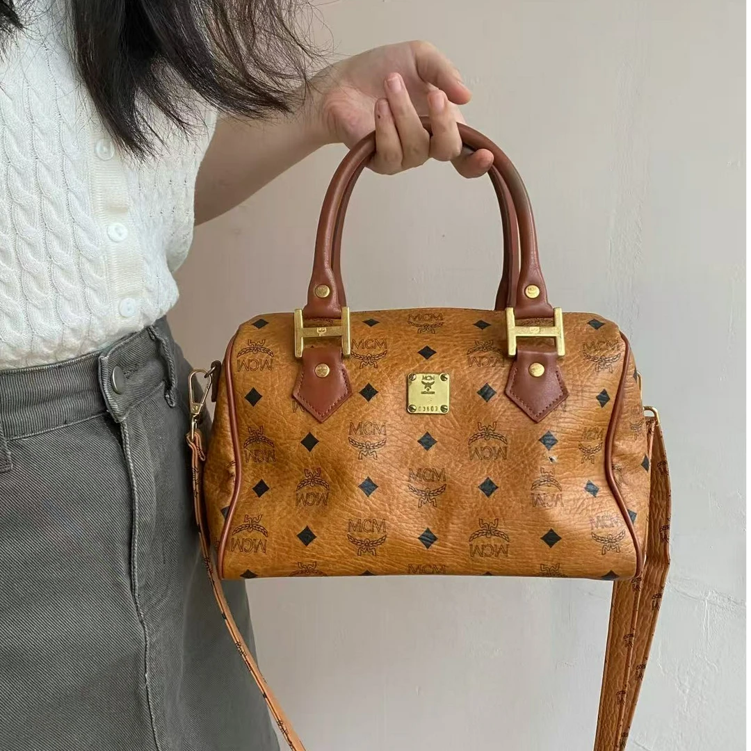 95新 MCM MCM 中古波士顿斜挎包bwz
