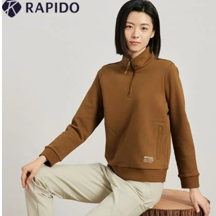 【新品】RAPIDO雳霹道2025年春季女士凉感抗菌半拉链卫衣CP5Z41O42