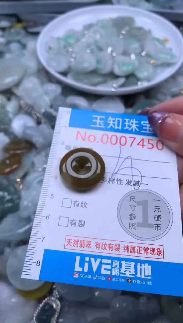 翡翠未镶嵌吊坠(不含链)7450