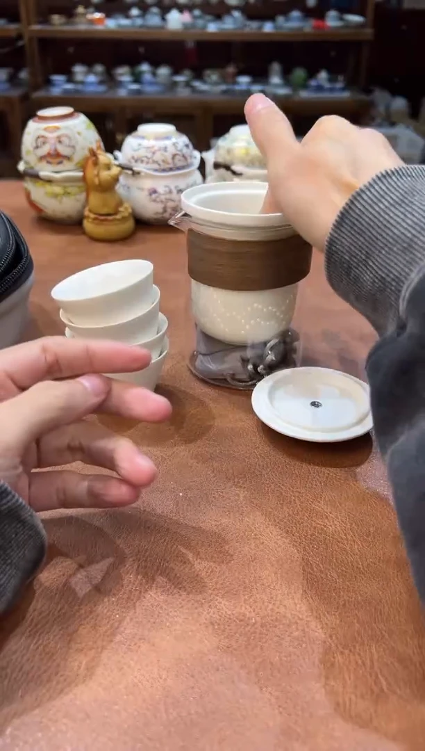 真的很便宜会开片的旅行茶具