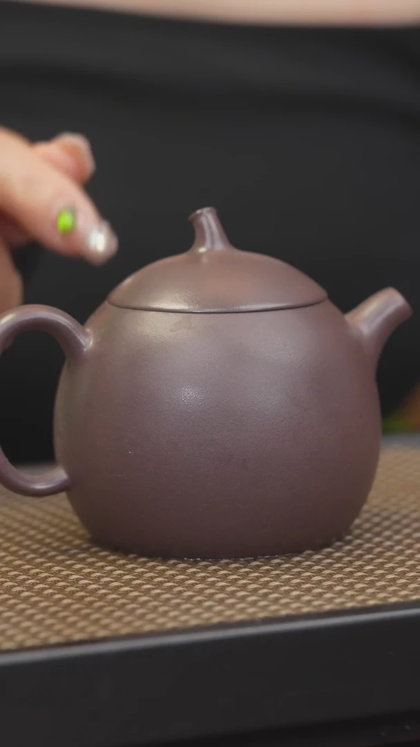 茶壶紫砂青灰紫茄瓜