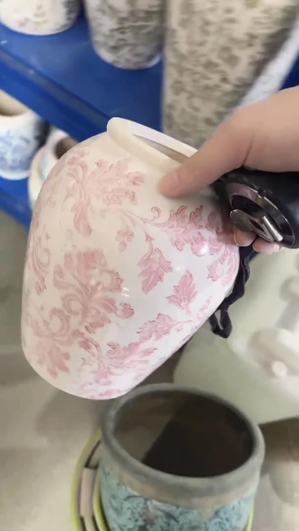 【闪购商品】陶瓷陶瓷花盆高CM内口CM