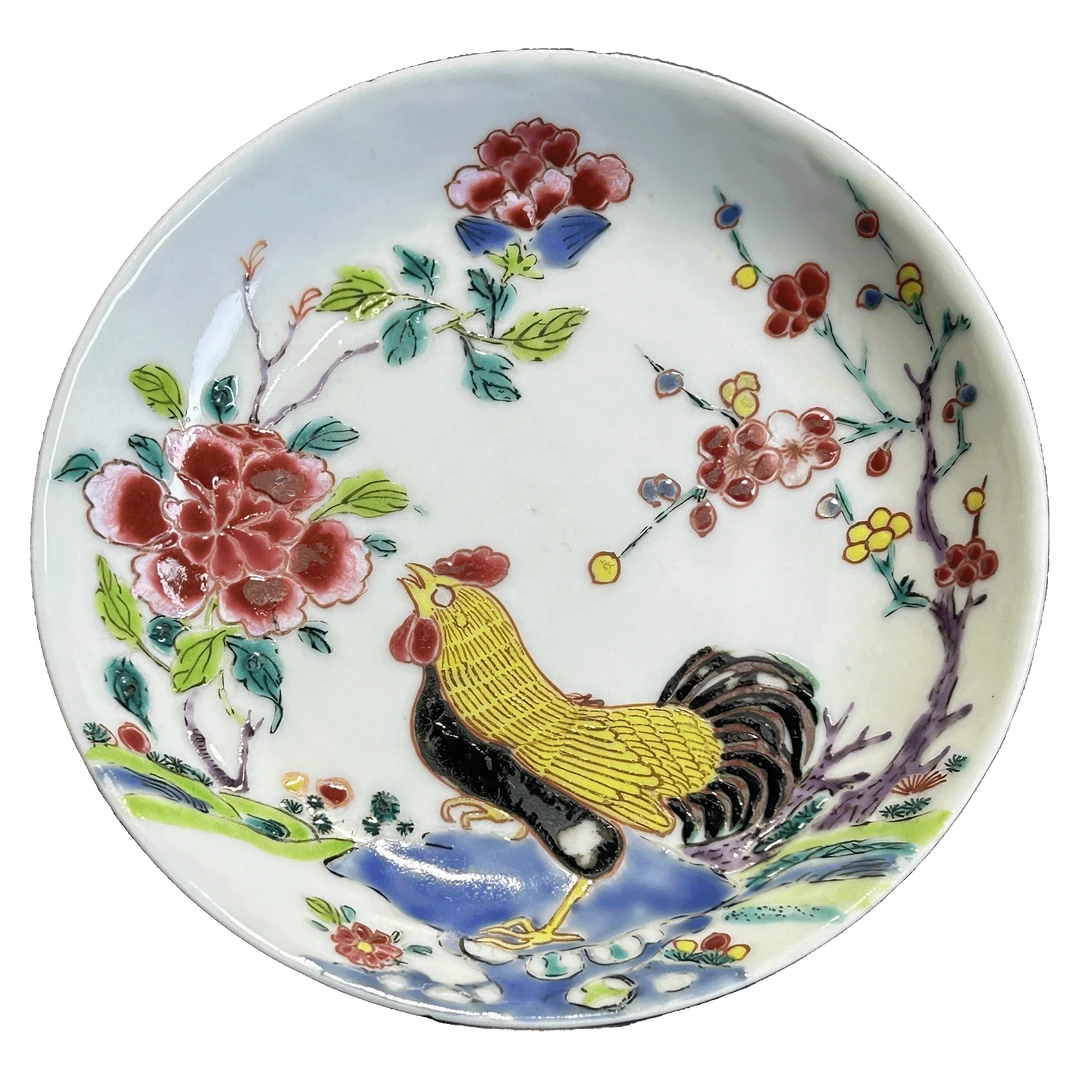 25025108-3x粉彩大吉图碟