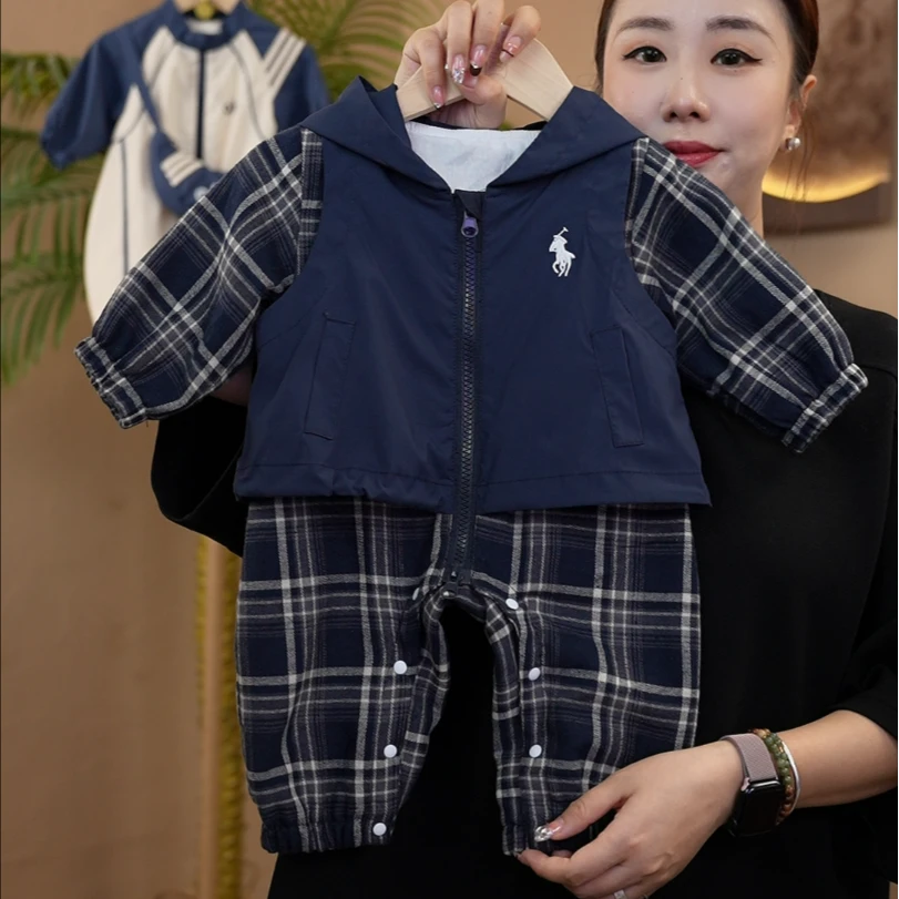 儿童婴儿爬服连体衣ay洋气卡通秋季潮流小众1