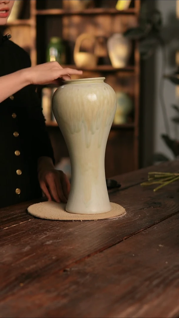 摆件27-463 陶瓷花器高33口径10